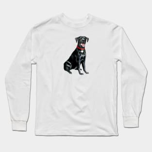 A Happy Black Labrador Retriever - just the dog Long Sleeve T-Shirt